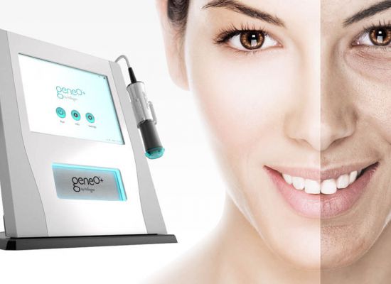 Oxy Geneo ist eine 3 in 1 Behandlung zur Hauterneuerung, die gleichzeitig die äußere Hautschicht sanft abschält., revitalisierende Nährstoffe in die Haut bringt und die Sauerstoffversorgung stimuliert.